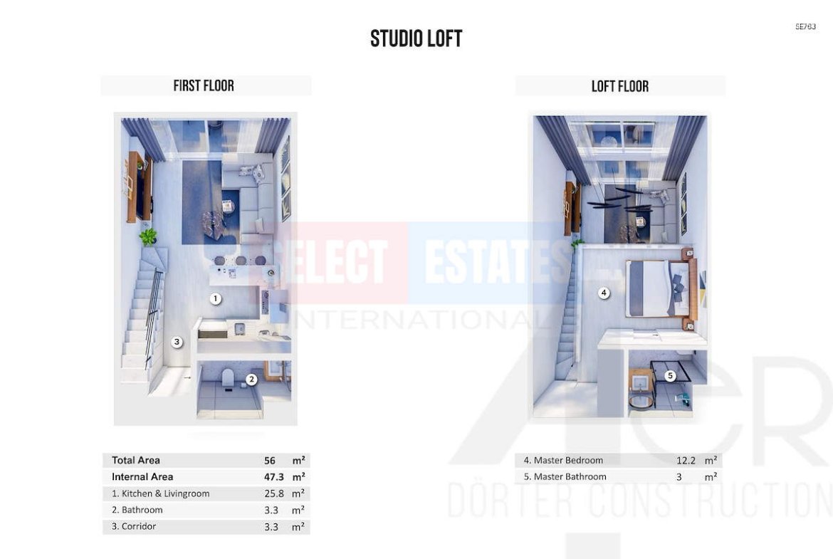 Iskele Modern Duplex Loft