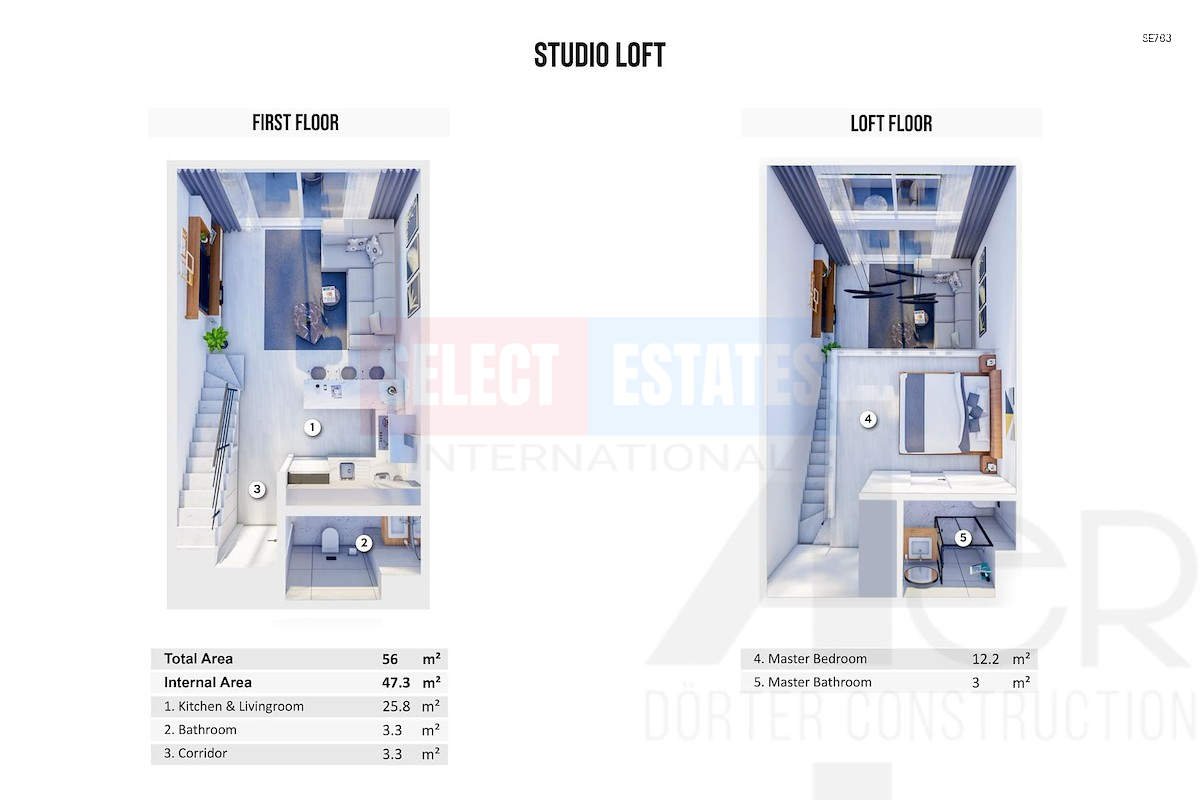 Iskele Modern Duplex Loft