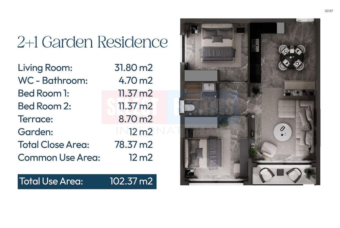 Iskele Long Beach Garden Apartment
