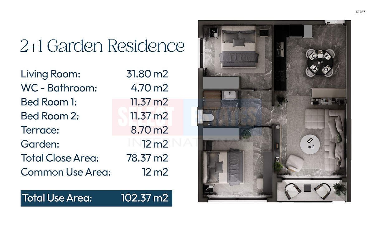 Iskele Long Beach Garden Apartment