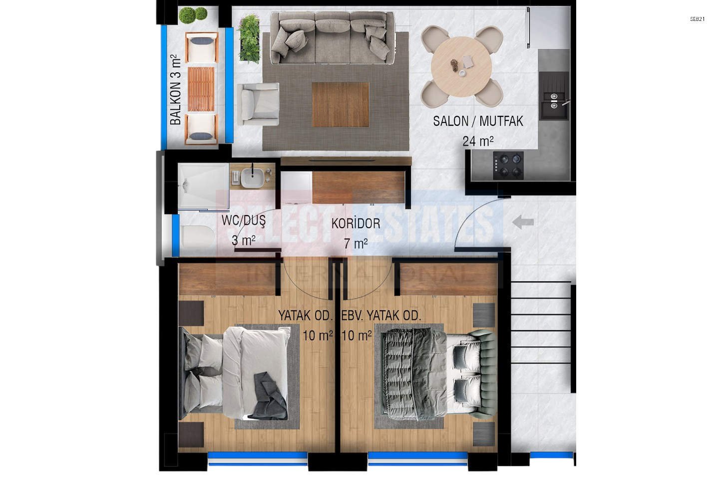 SE821_009 Modern Investment Apartment in Famagusta