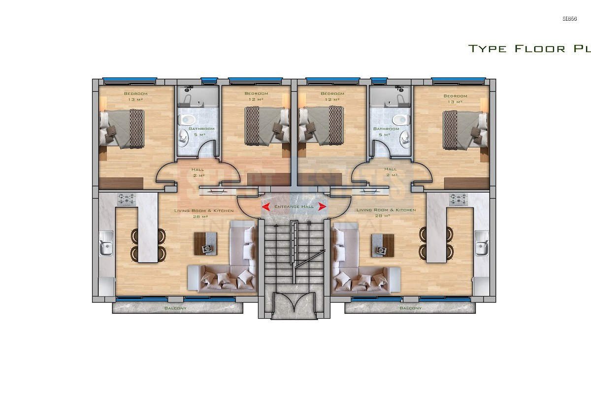 Modern 2+1 Apartment in Lapta