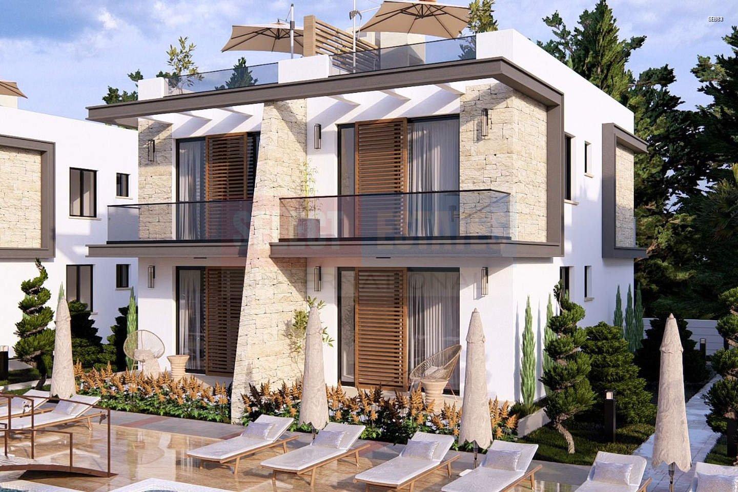 Luxury Apartment with Garden in Lapta