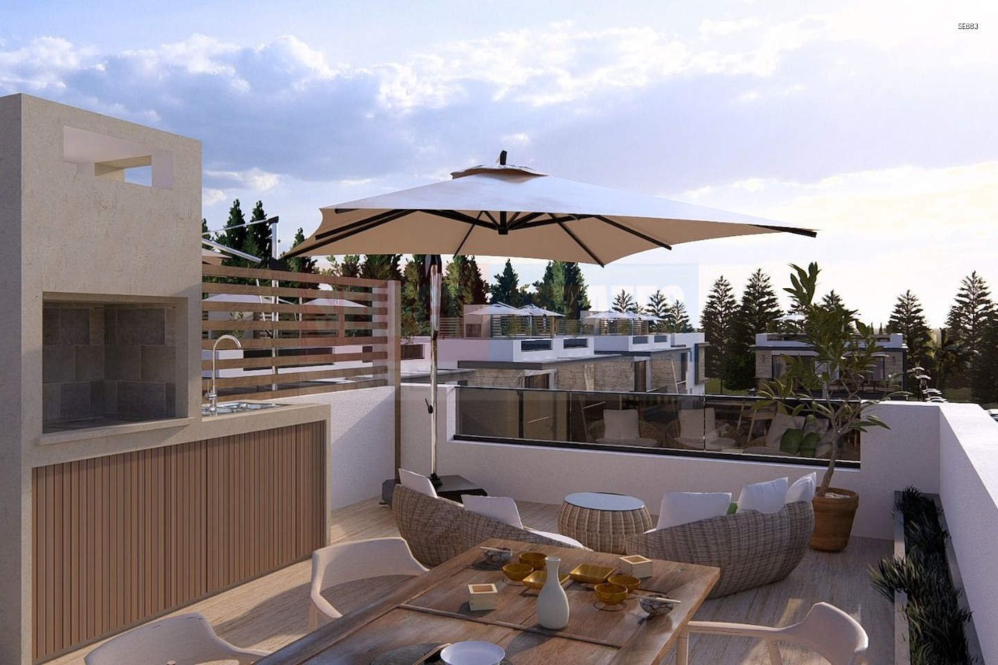 Luxury Apartment with Garden in Lapta
