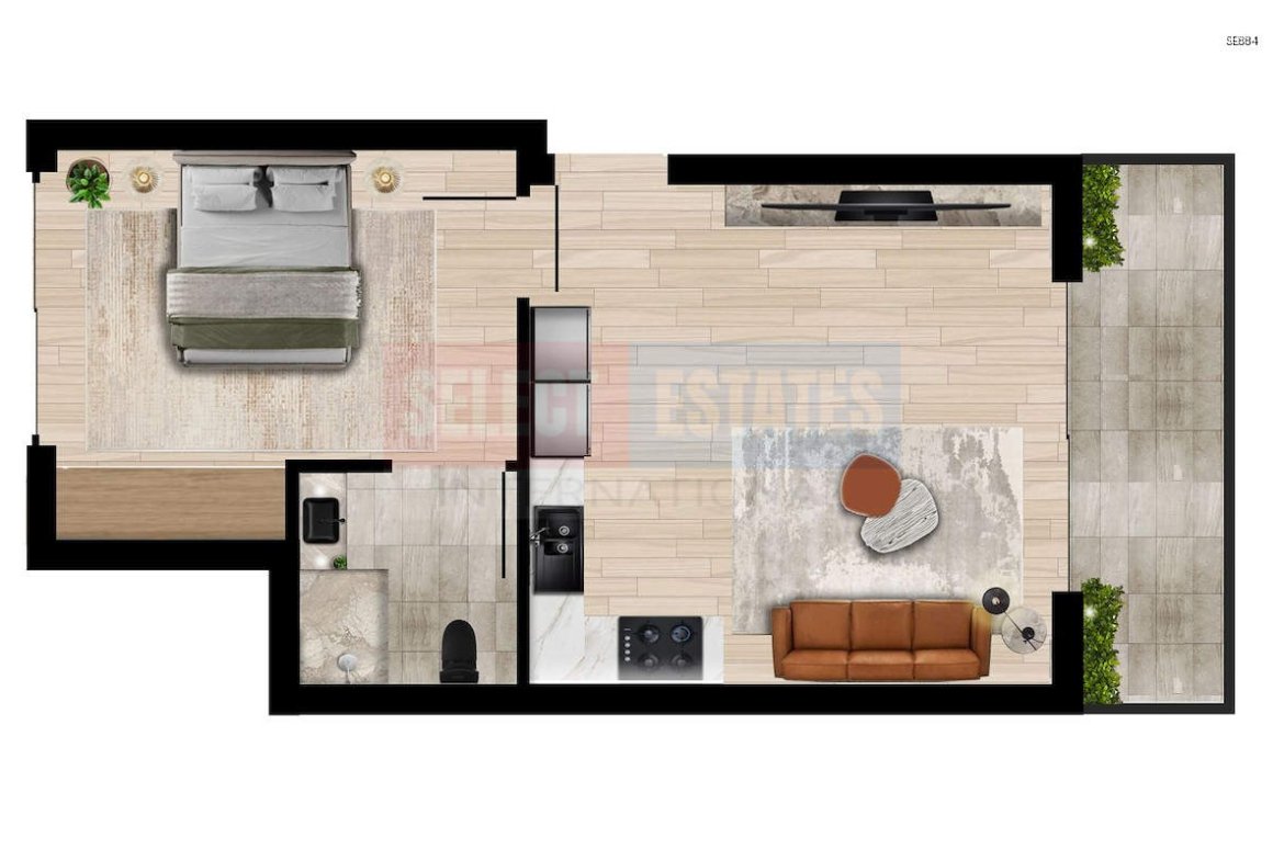 Penthouse with Private Terrace in Esentepe