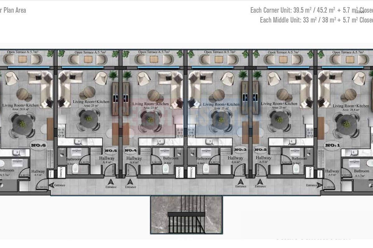 Luxury Studio Penthouse in Esentepe