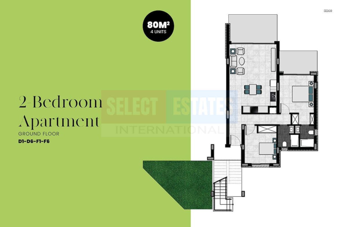 Ready Garden Apartment in Esentepe