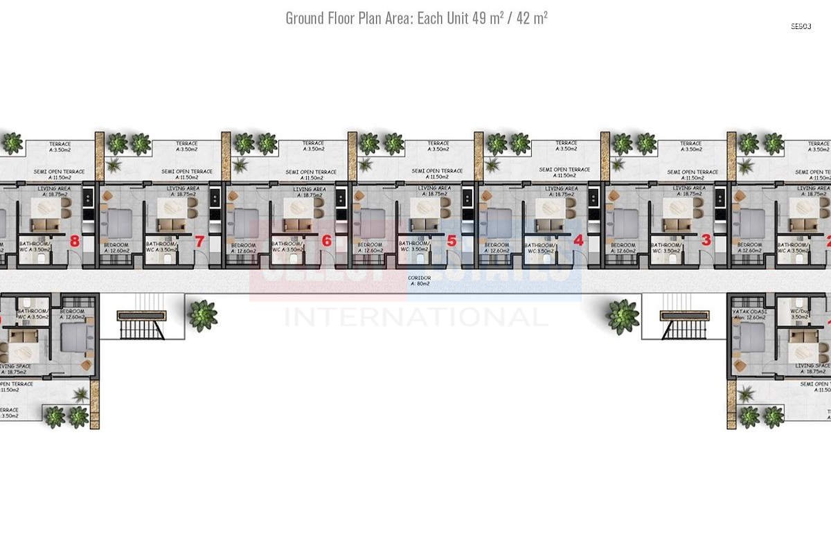 SE903_030 Luxury Garden Apartment in Esentepe