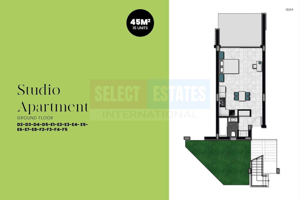 Ready to Move In Garden Studio in Esentepe