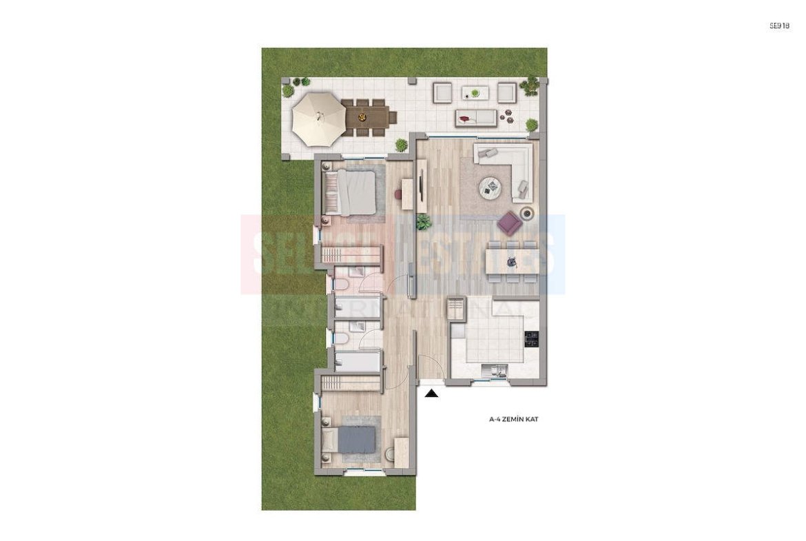 Ready-to-Move Garden Apartment in Esentepe