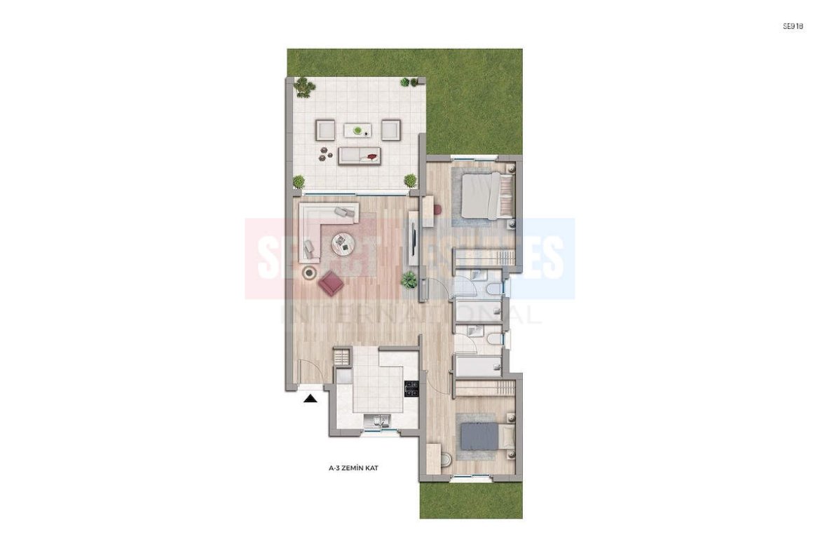 Ready-to-Move Garden Apartment in Esentepe