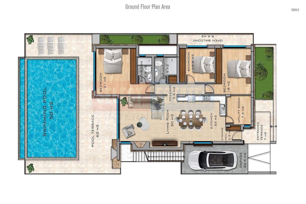 SE923_002 Luxury Bungalow with Pool in Esentepe
