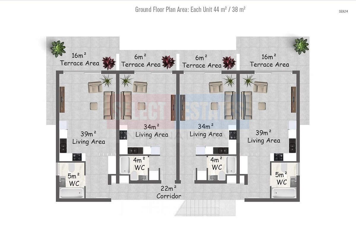 Luxury Garden Apartment in Esentepe