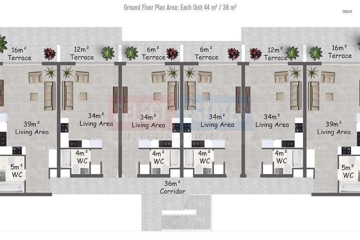 Luxury Garden Apartment in Esentepe