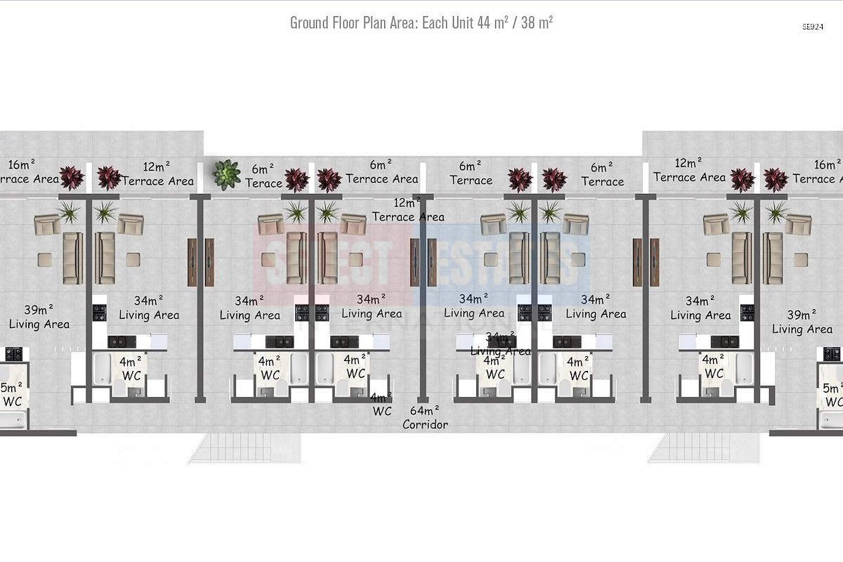 Luxury Garden Apartment in Esentepe