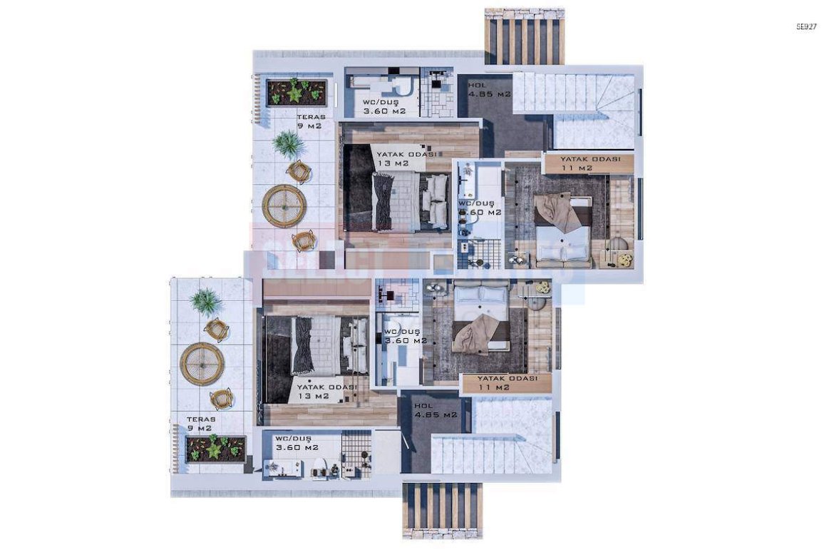 Ready to Move In Semi-Detached Villa in Bahçeli