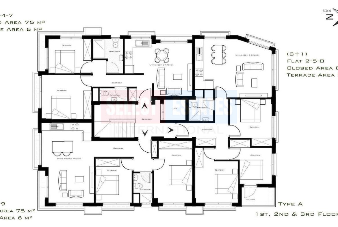 Ready 2+1 Apartment in Kyrenia Center