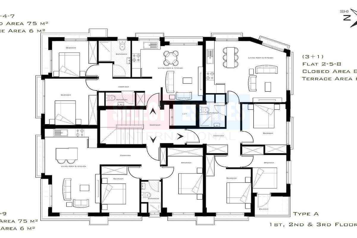 Ready 2+1 Apartment in Kyrenia Center