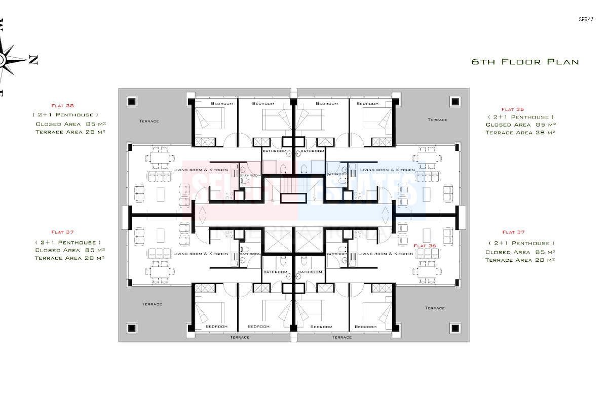 SE947_016 Ready-to-move-in Apartment in Girne Center