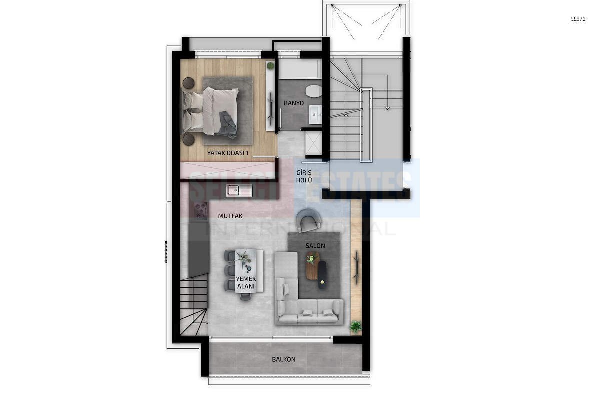 Duplex with Sea View in İskele