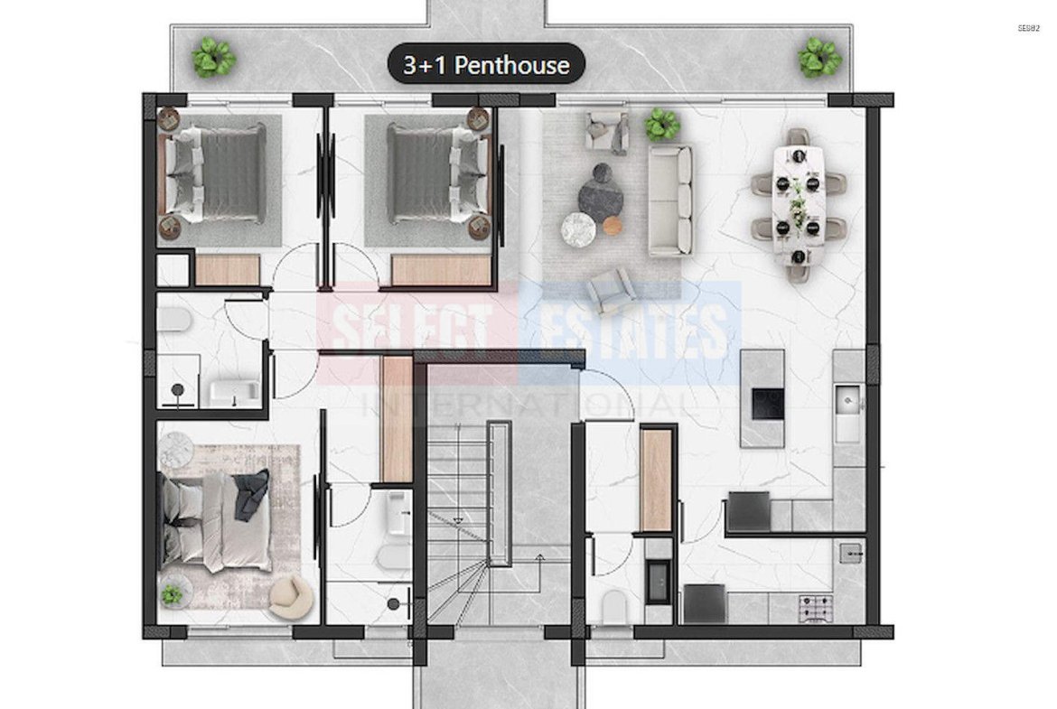 Seaside Luxury Penthouse in Tatlısu