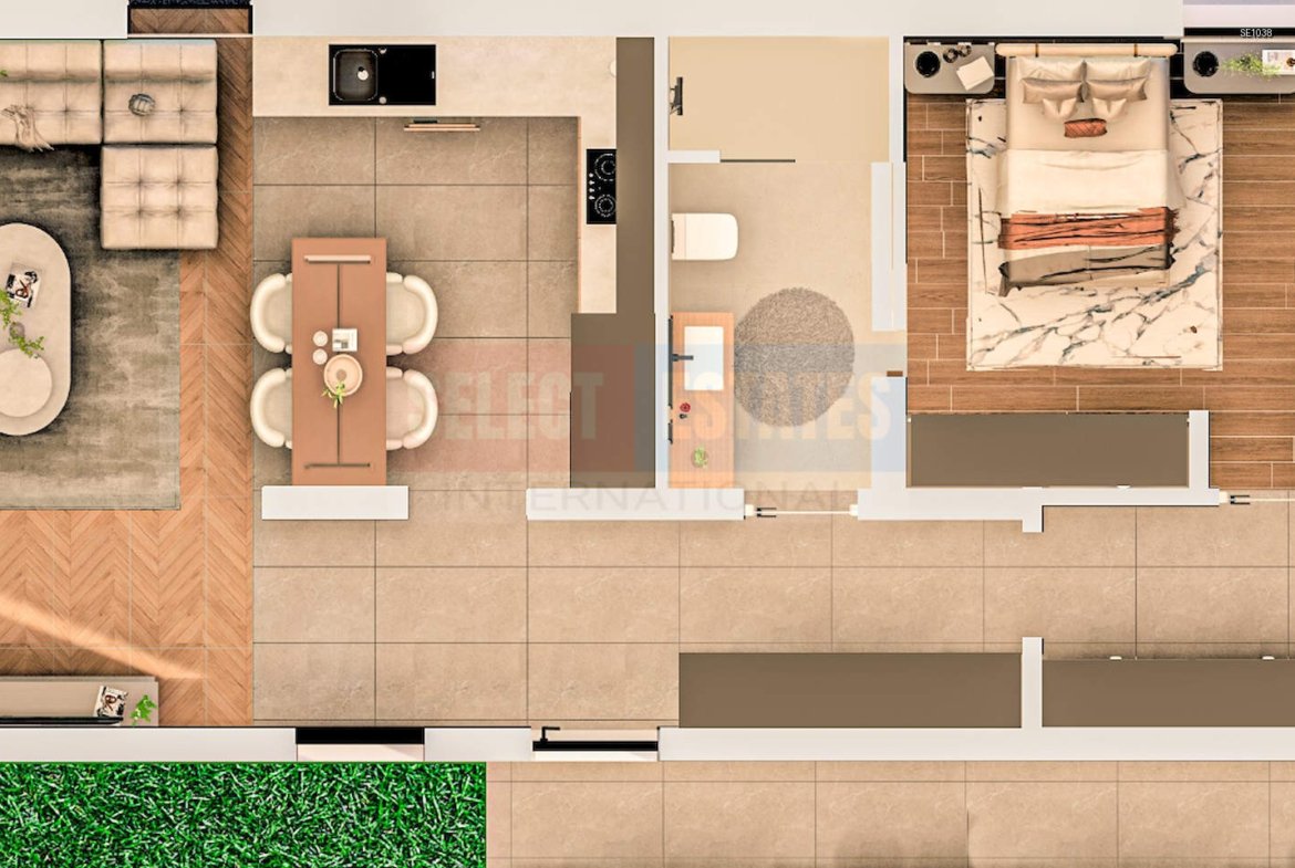 Modern Garden Apartment in Tuzla