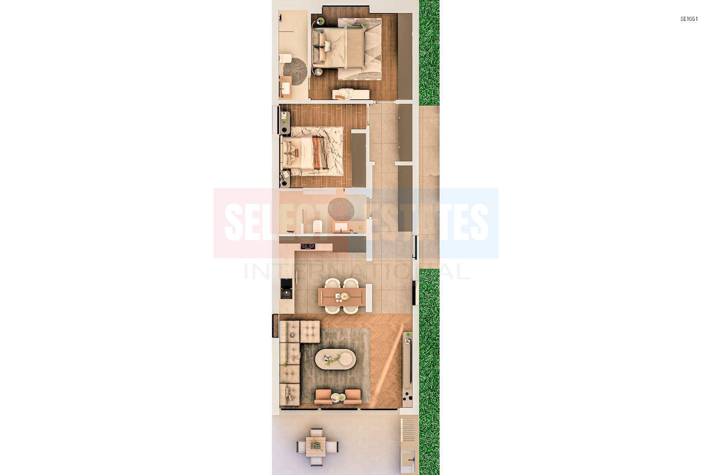 Modern Garden Apartment in Tuzla