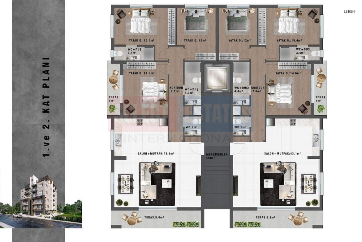 Central Apartment in Çanakkale, Famagusta