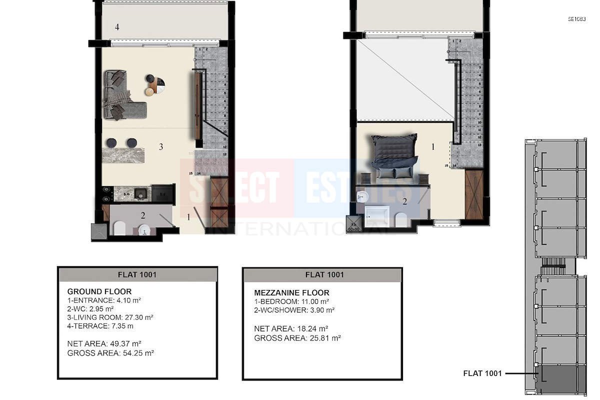 Ready Loft with Sea View in Karşıyaka
