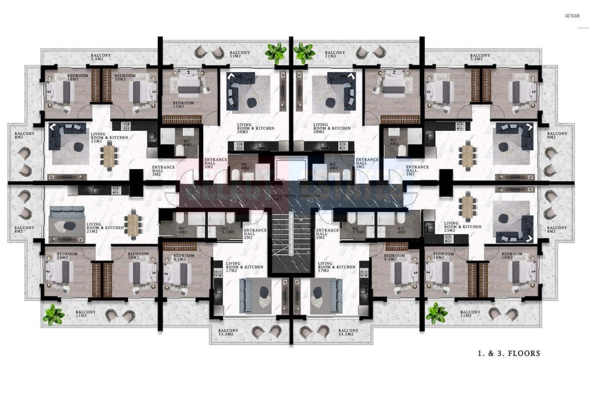 Modern 2+1 Apartment in Tuzla