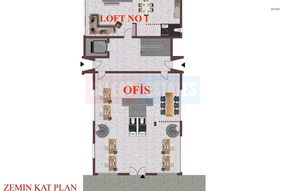 SE1104_003 Immediate Delivery Loft Apartment in Alsancak