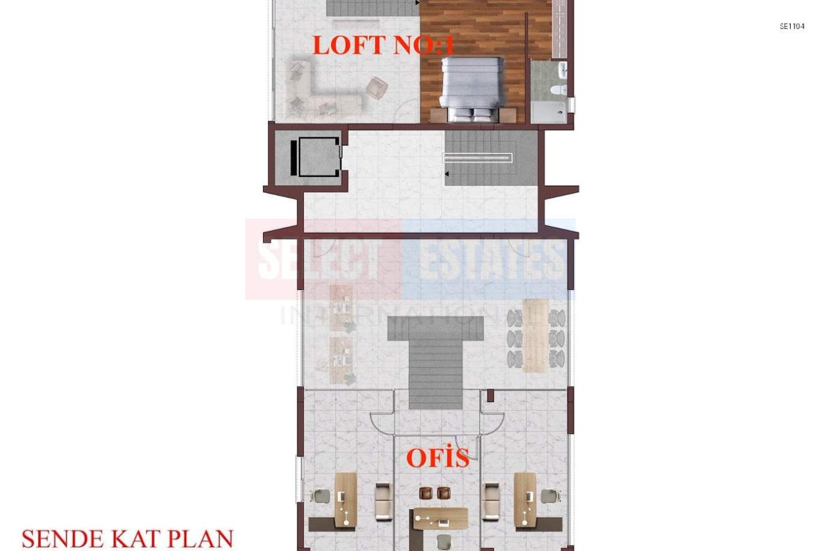 Immediate Delivery Loft Apartment in Alsancak