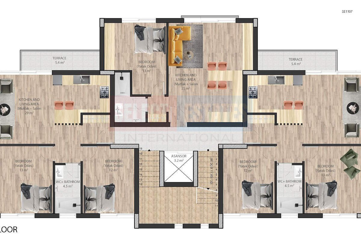 SE1107_005 Modern Investment Apartment in Alsancak