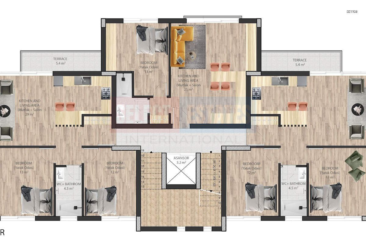 SE1108_009 Boutique Investment Apartment in Alsancak