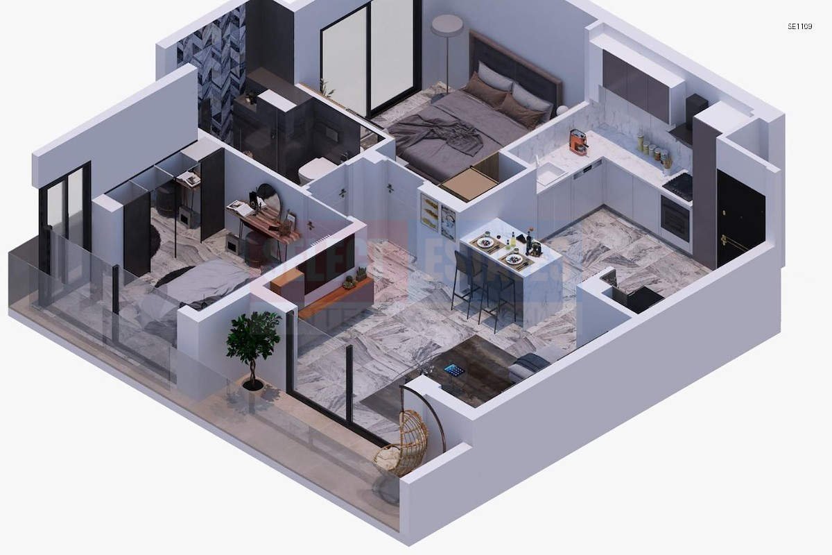 SE1109_037 İskele Long Beach Ready Apartment