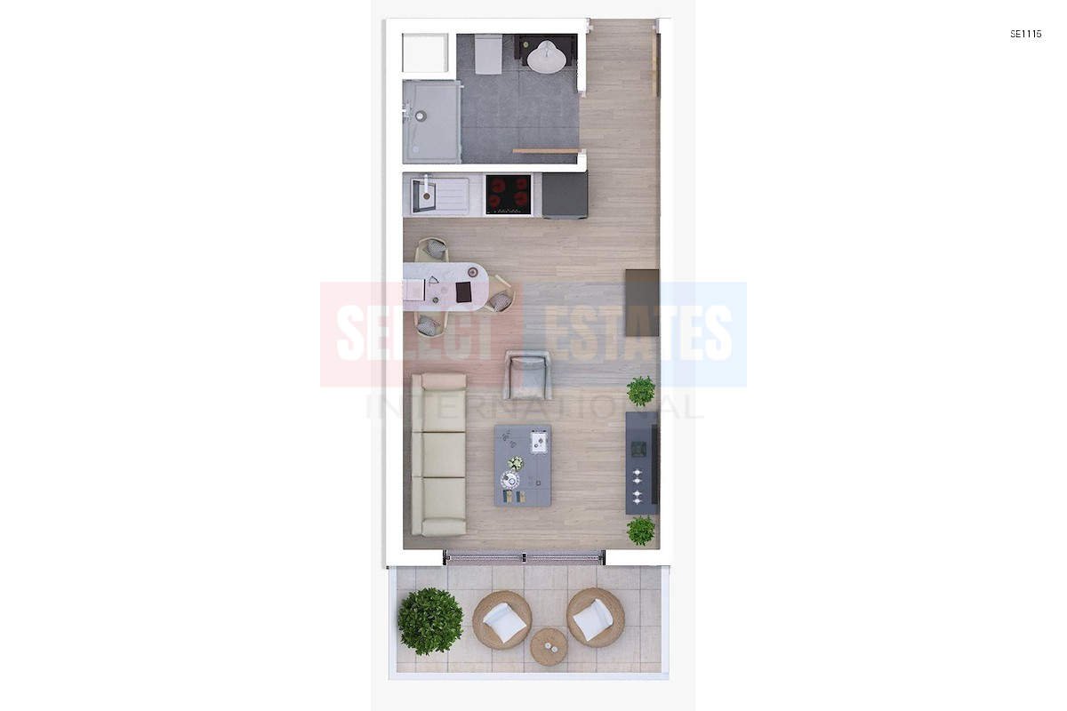 SE1115_014 Long Beach Ready Studio Apartment