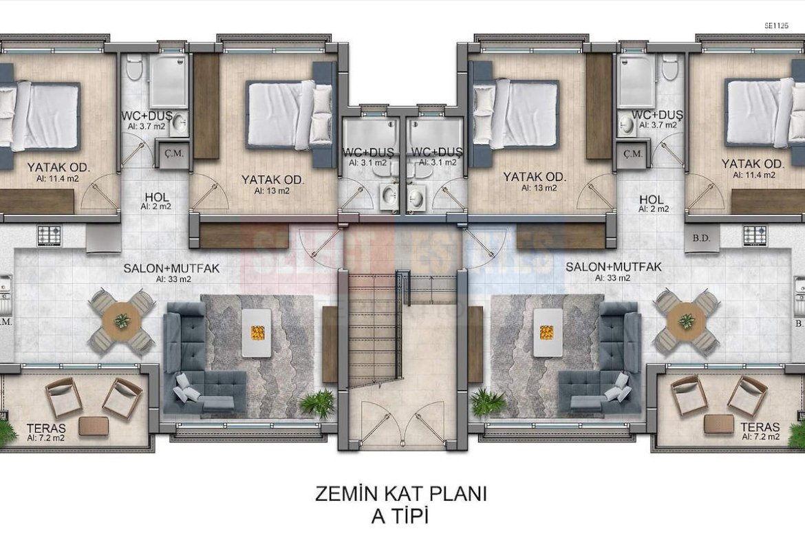 Ready to Move Garden Apartment in Lapta