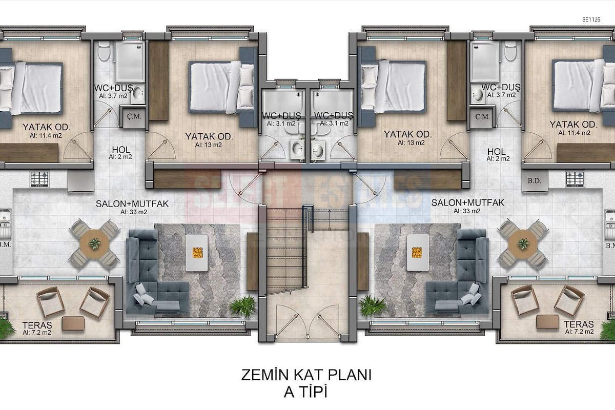 Ready to Move Garden Apartment in Lapta