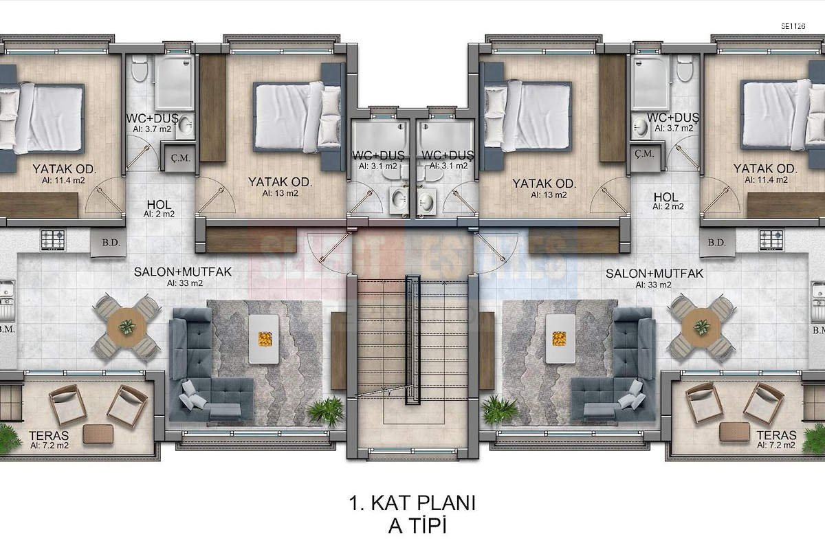 SE1126_023 Ready Penthouse with Sea View in Lapta