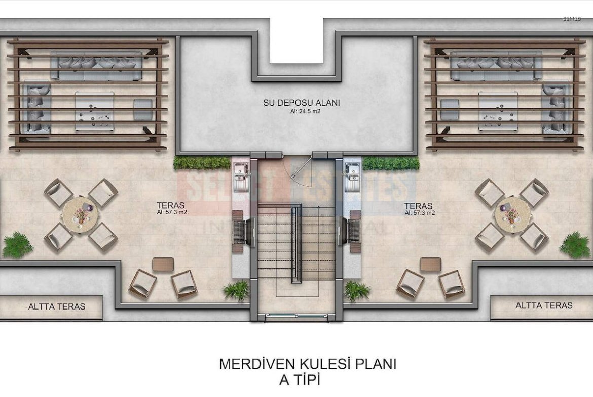 Ready Penthouse with Sea View in Lapta