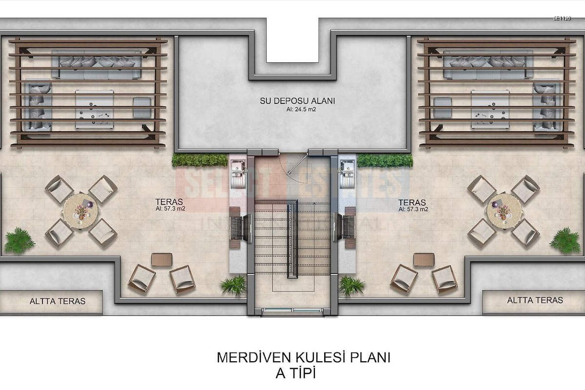 SE1126_024 Ready Penthouse with Sea View in Lapta