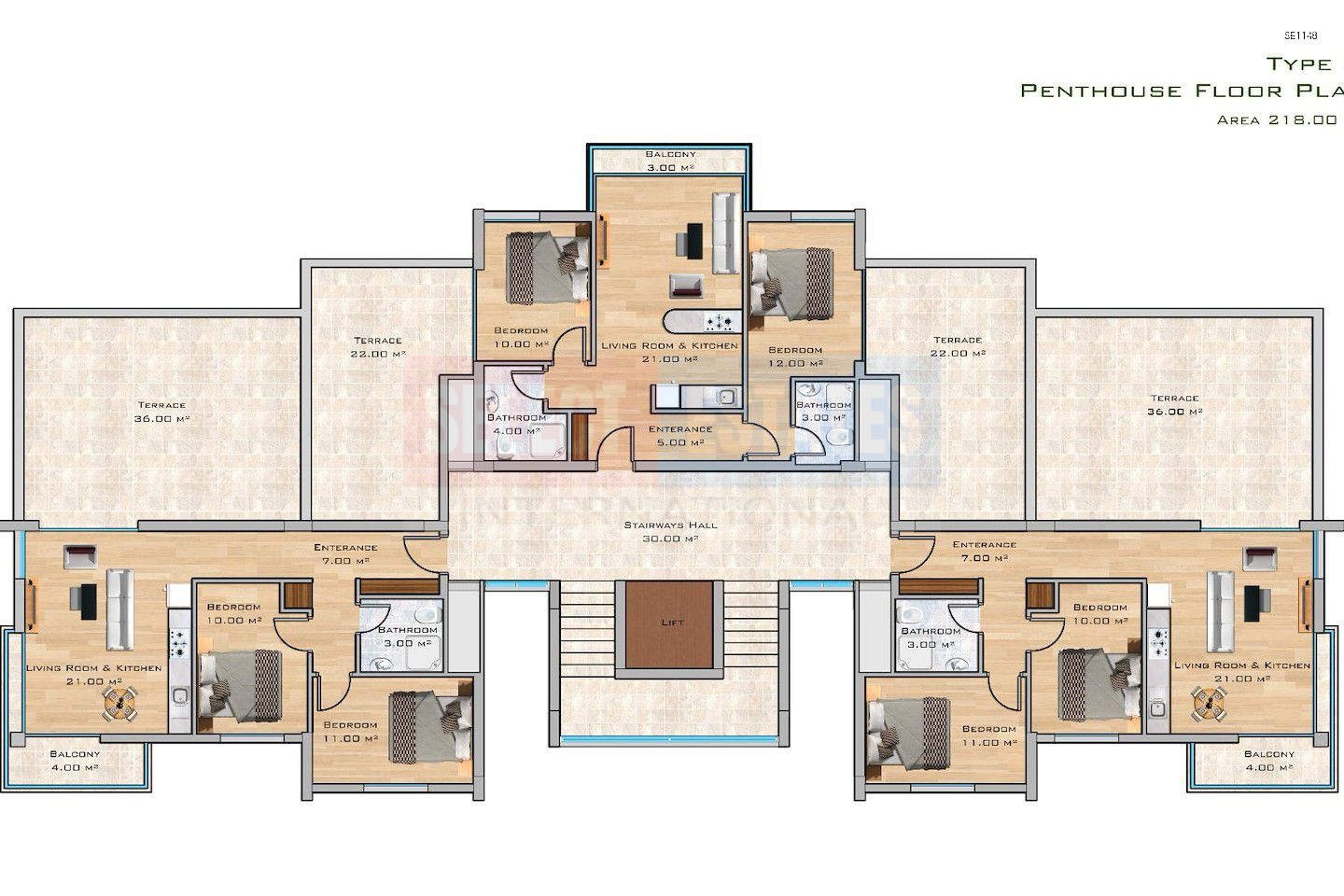 SE1148_012 Ready to Move Penthouse in Kyrenia Center