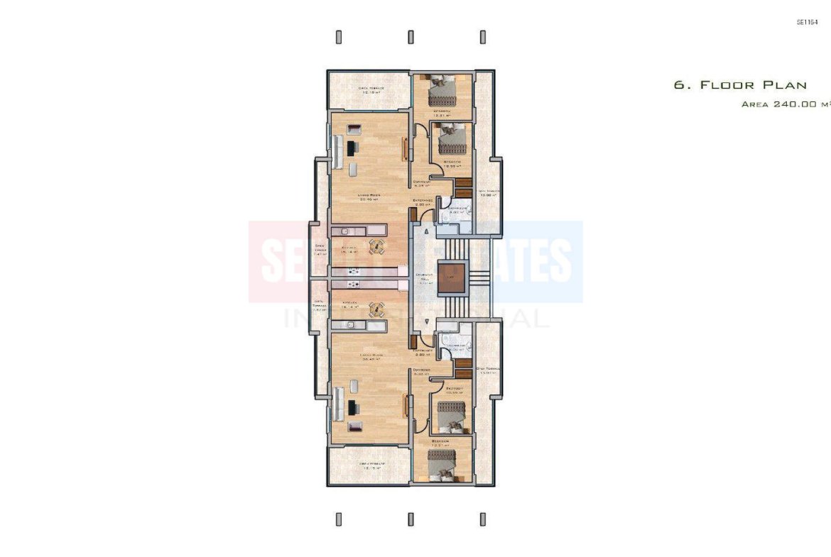 Ready to Move In Penthouse in Kyrenia Center