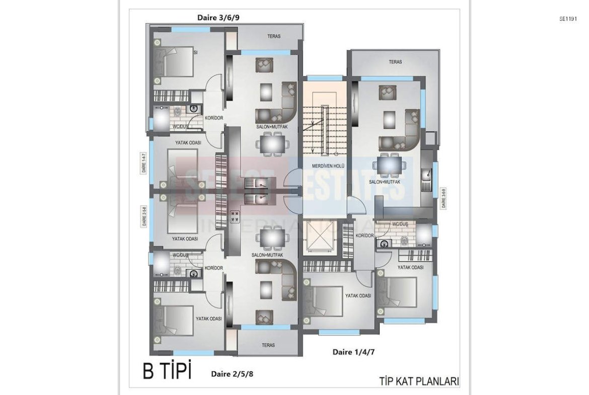 Penthouse with Large Terrace in Ortaköy