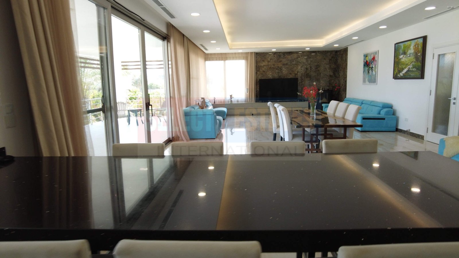 Beach front luxury villa