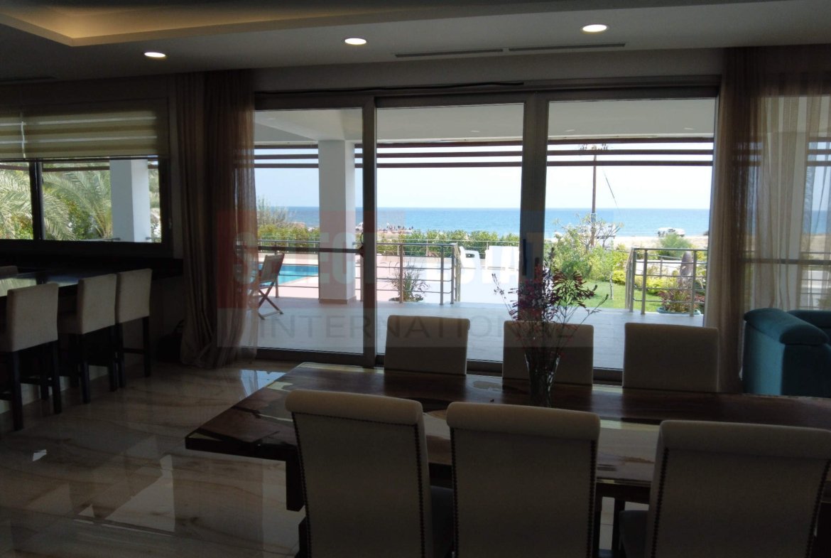 Beach front luxury villa