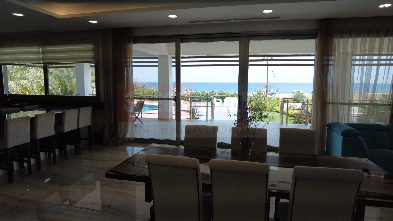 Beach front luxury villa