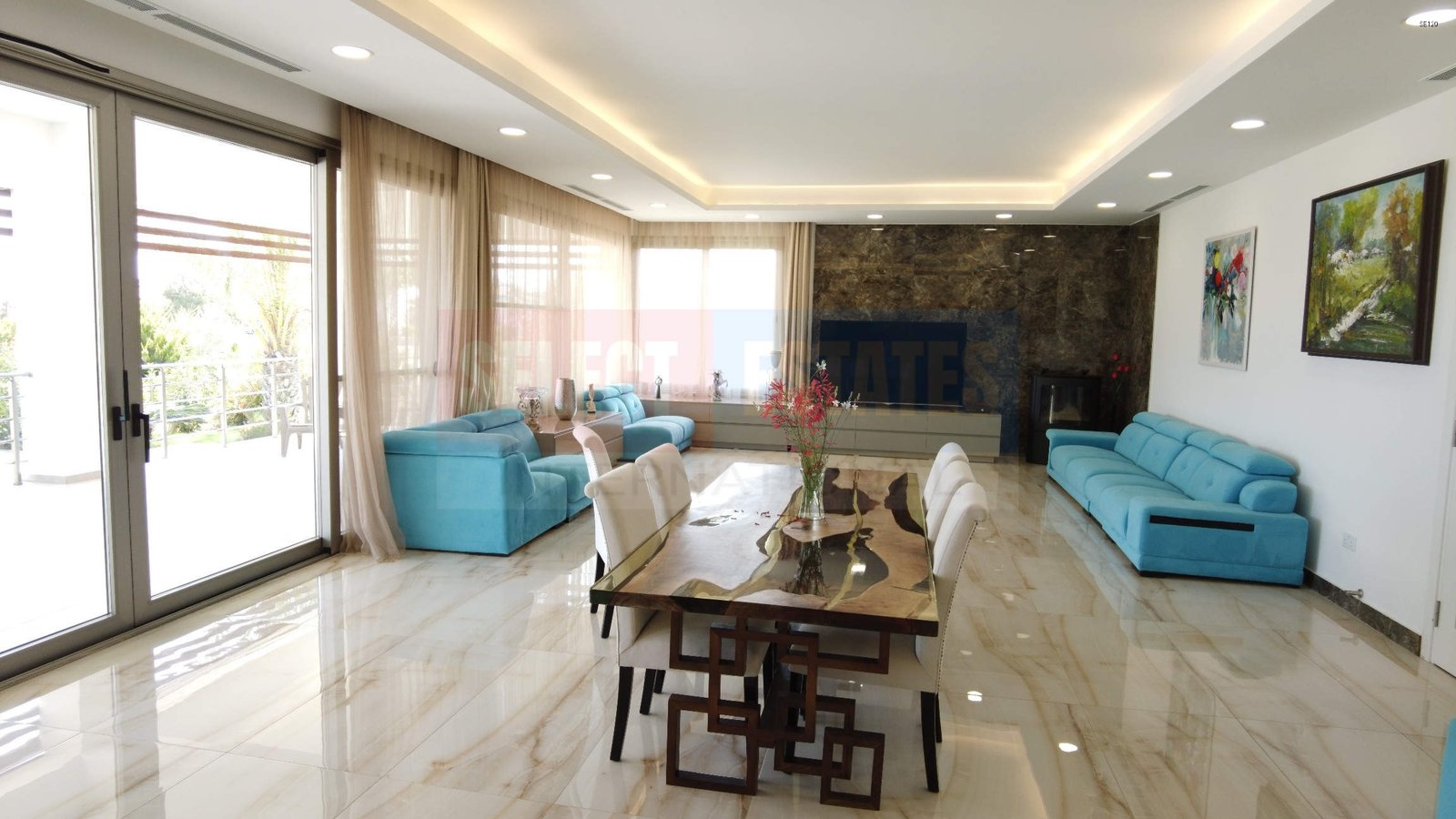 Beach front luxury villa