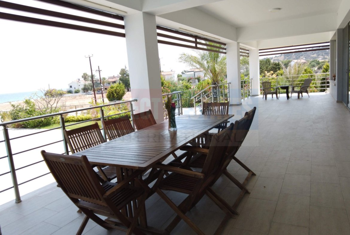 Beach front luxury villa