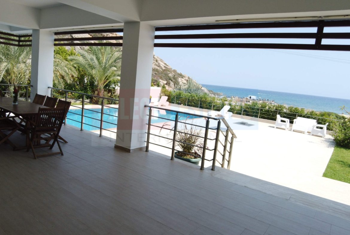 Beach front luxury villa